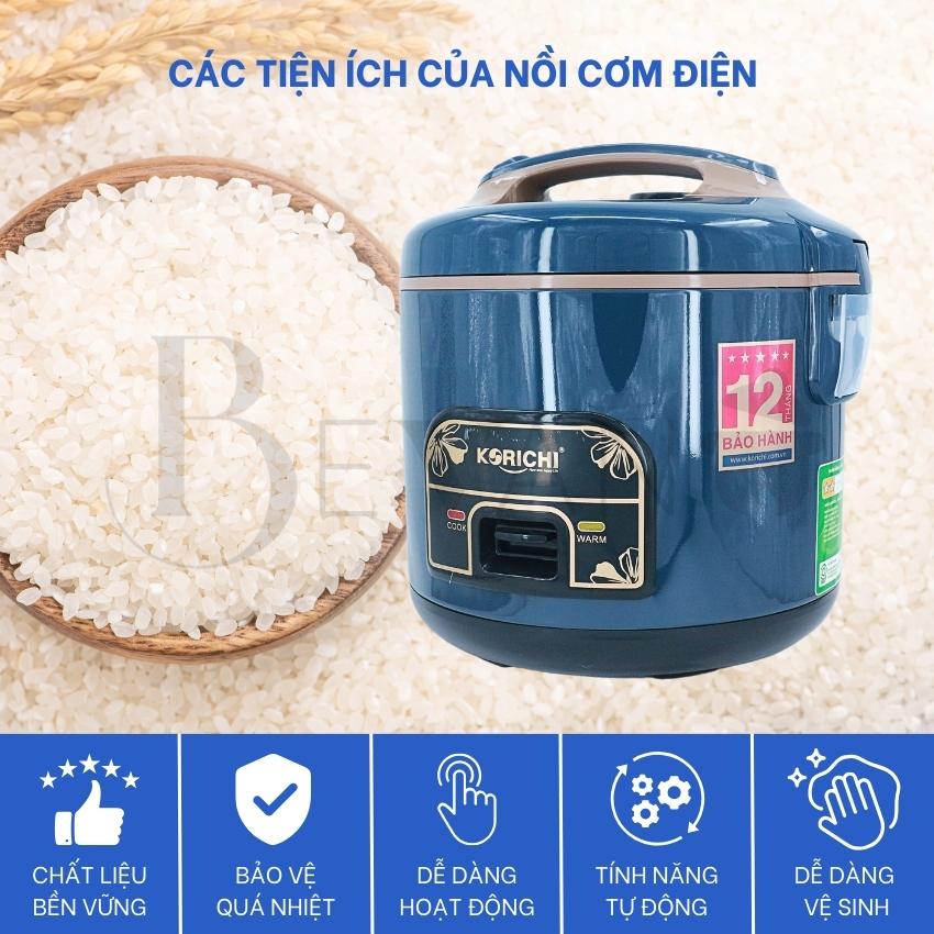 Nồi cơm điện Korichi KRC-1818 lòng nồi cơm niêu truyền thống mang đến trải nghiệm nấu cơm tuyệt vời 