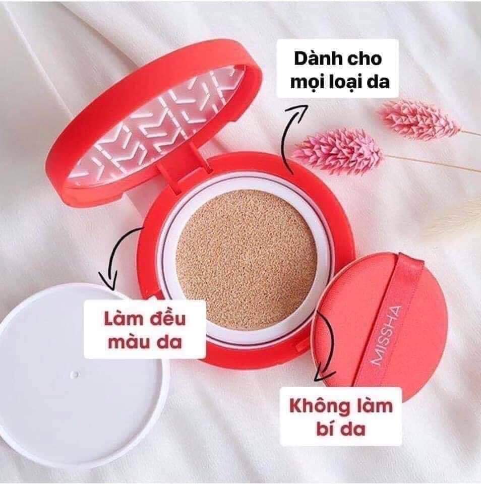 Phấn Nước Missa Đỏ Mẫu Mới - Trắng Hồng Rạng Rỡ