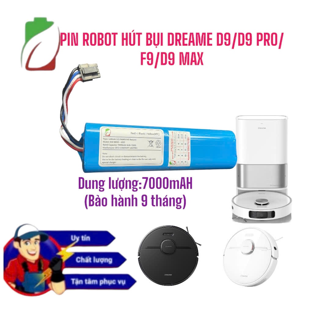 PIN ROBOT HÚT BỤI XIAOMI DREAME D9/D9PRO/F9/D9 MAX  CHÍNH HÃNG LG/SAMSUNG BẢO HÀNH 9 THÁNG