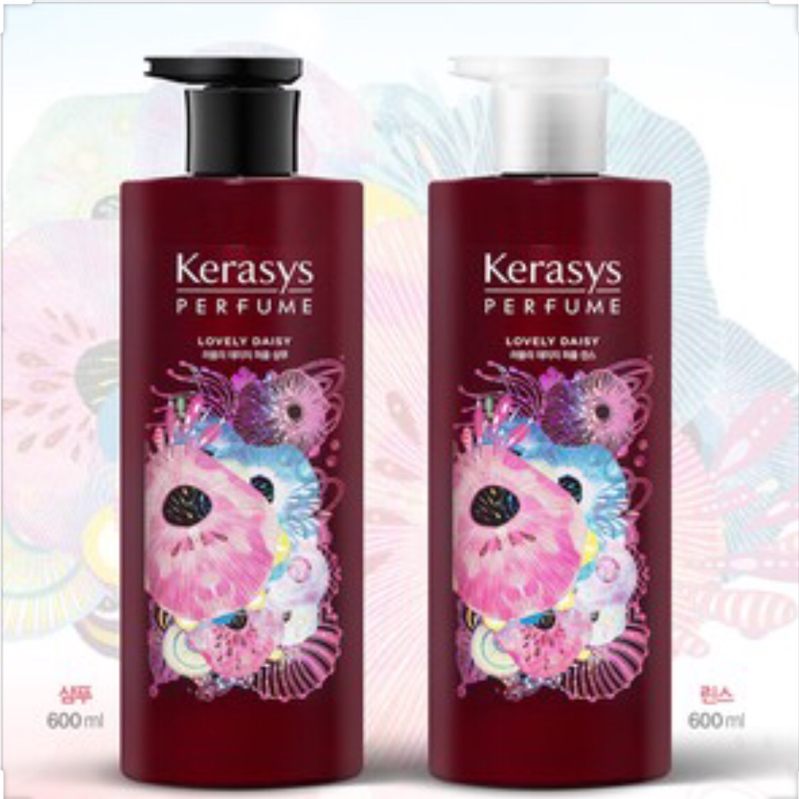 Cặp Dầu Gội Xả Kerasys Mềm Mượt Hương Nước Hoa Lovely Daisy Hàn Quốc 600Ml