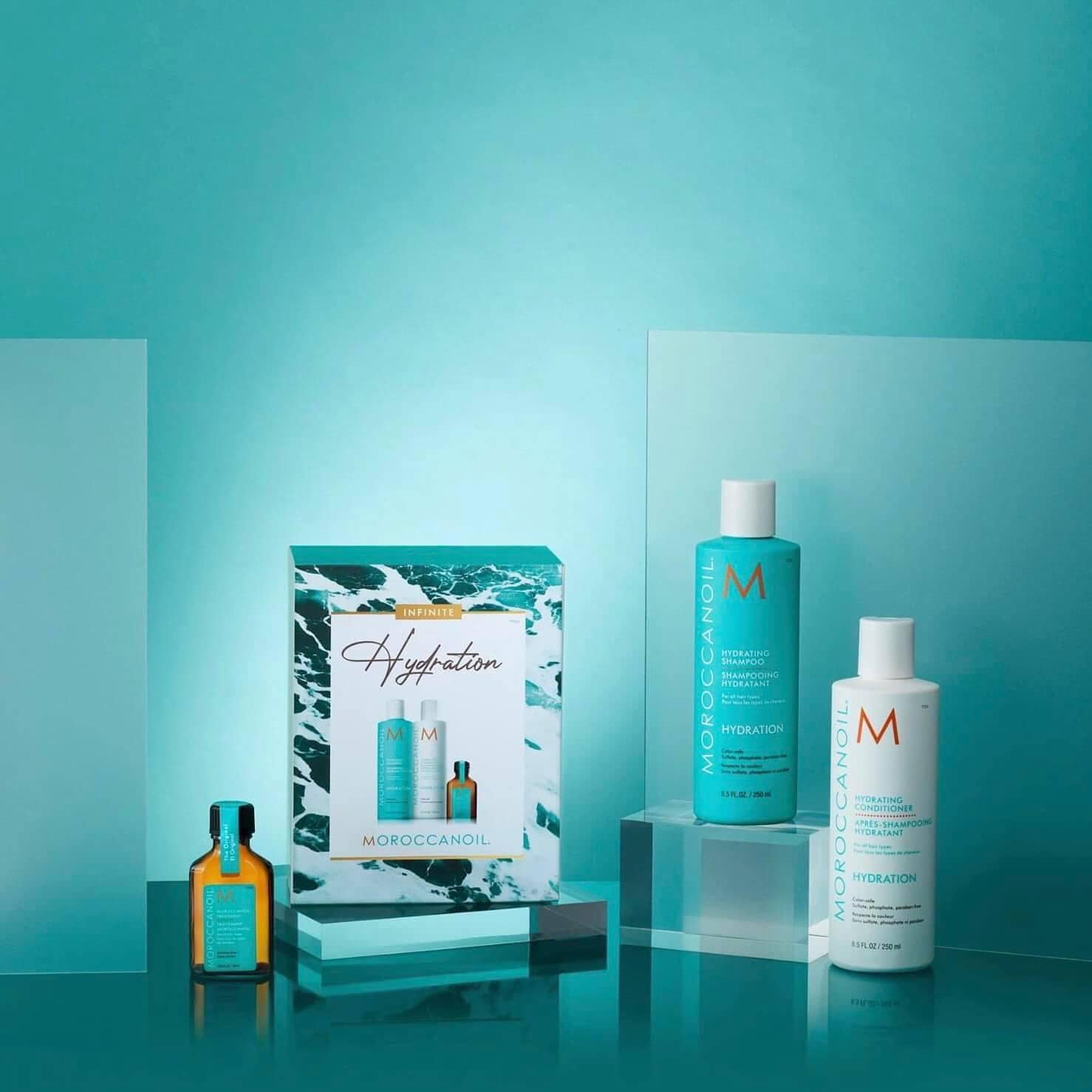 [ Moroccanoil Chính Hãng ] Sét Dầu Gội Xả Dưỡng Ẩm Moroccano Limitedil Hydration 250Ml X 2 Tặng Tinh Dầu 25Ml