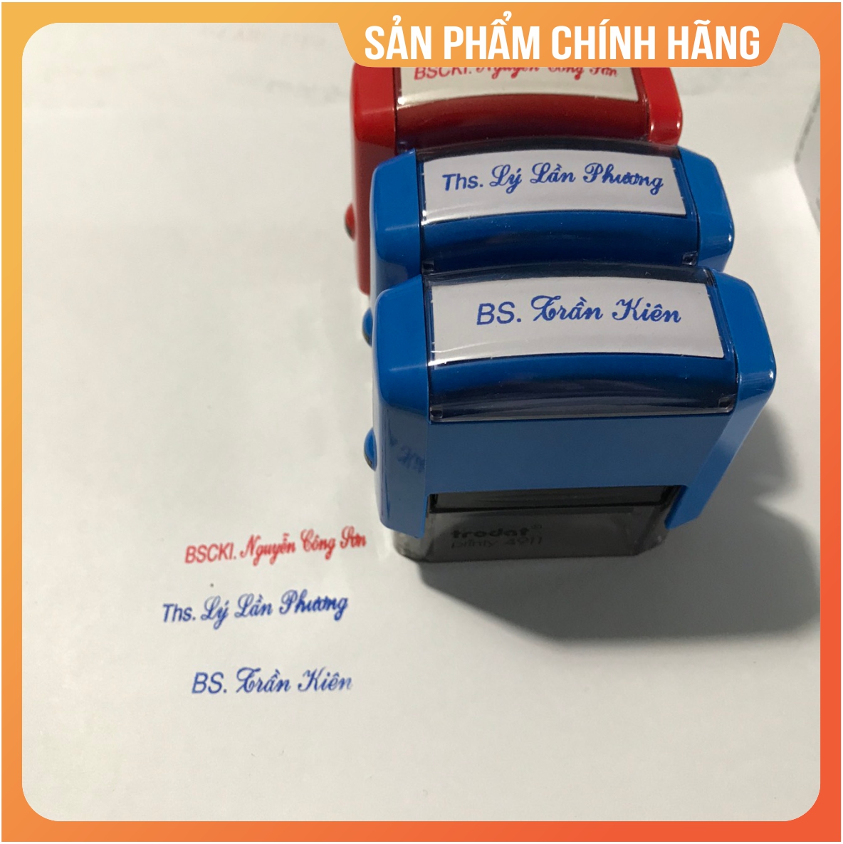 Khắc con dấu tên mộc tên khắc theo yêu cầu dấu 1 - 2 dòng 37 x 14mm