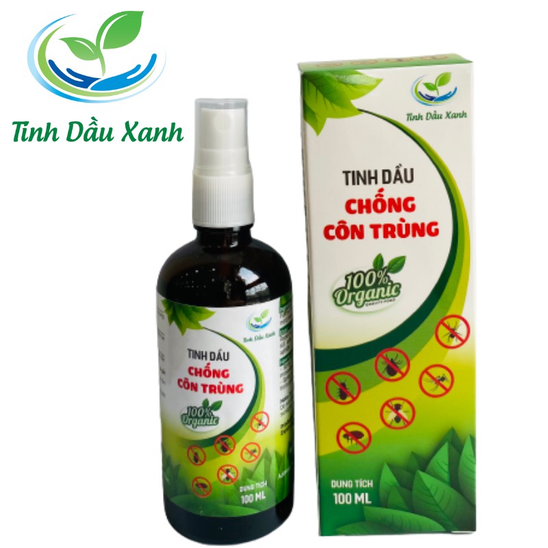 Tinh Dầu Chống Côn Trùng Chính Hãng Tinh Dầu Xanh Loại 100Ml Giúp Đuổi Muỗi Công Trùng 100% Thiên Nhiên