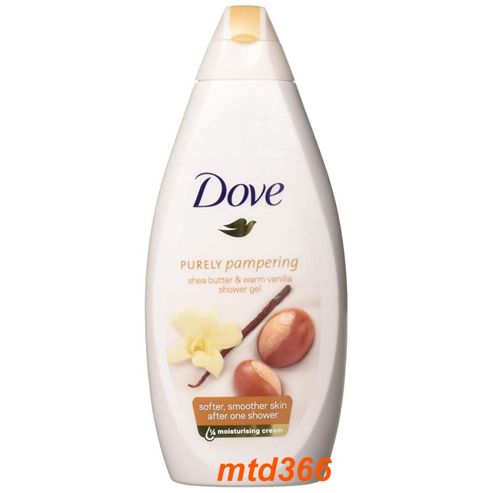 Sữa Tắm Dove Purely Pampering Hương Shea Butter & Vanilla (500Ml)