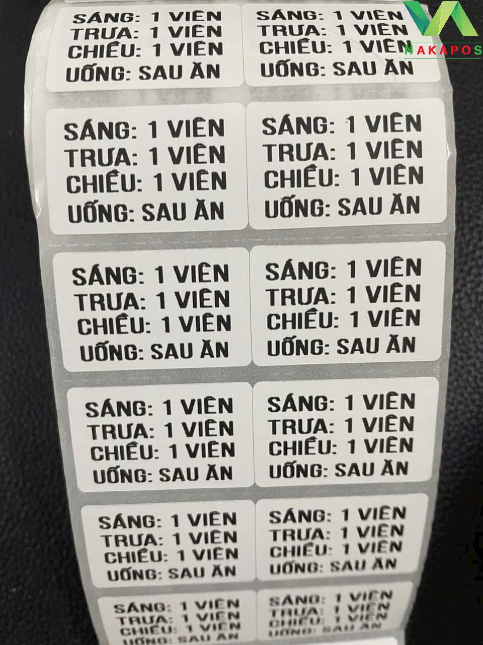 Tem dán nhà thuốc - chia liều dùng 2000 tem / cuộn TEM CHIA LIỀU MẪU SẴN 8