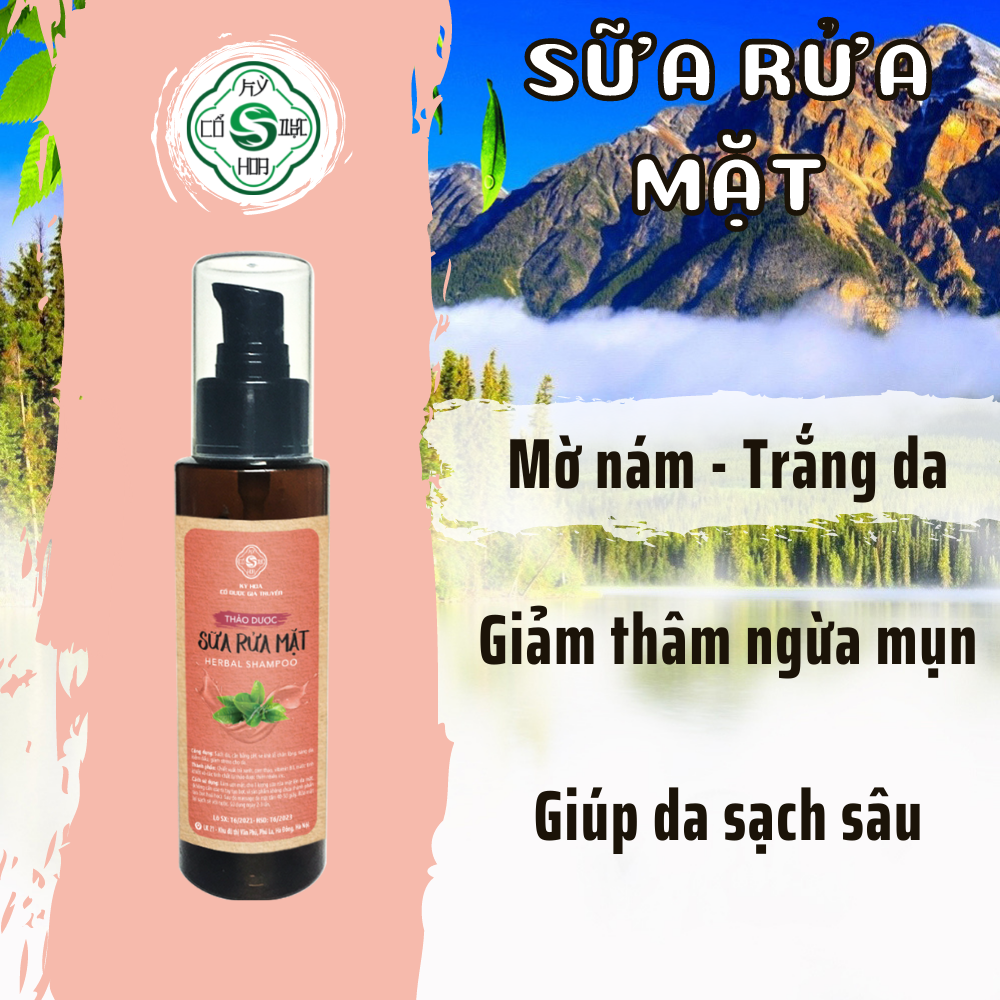 Sữa Rửa Mặt Cổ Dược Kỳ Hoa - Làm Sạch Mịn Da Với Các Thành Phần Thảo Dược Từ Thiên Nhiên Giúp Da Cân Bằng Độ Ẩm Se Khít Lỗ Chân Lông Ngăn Ngừa Mụn Hiệu Quả