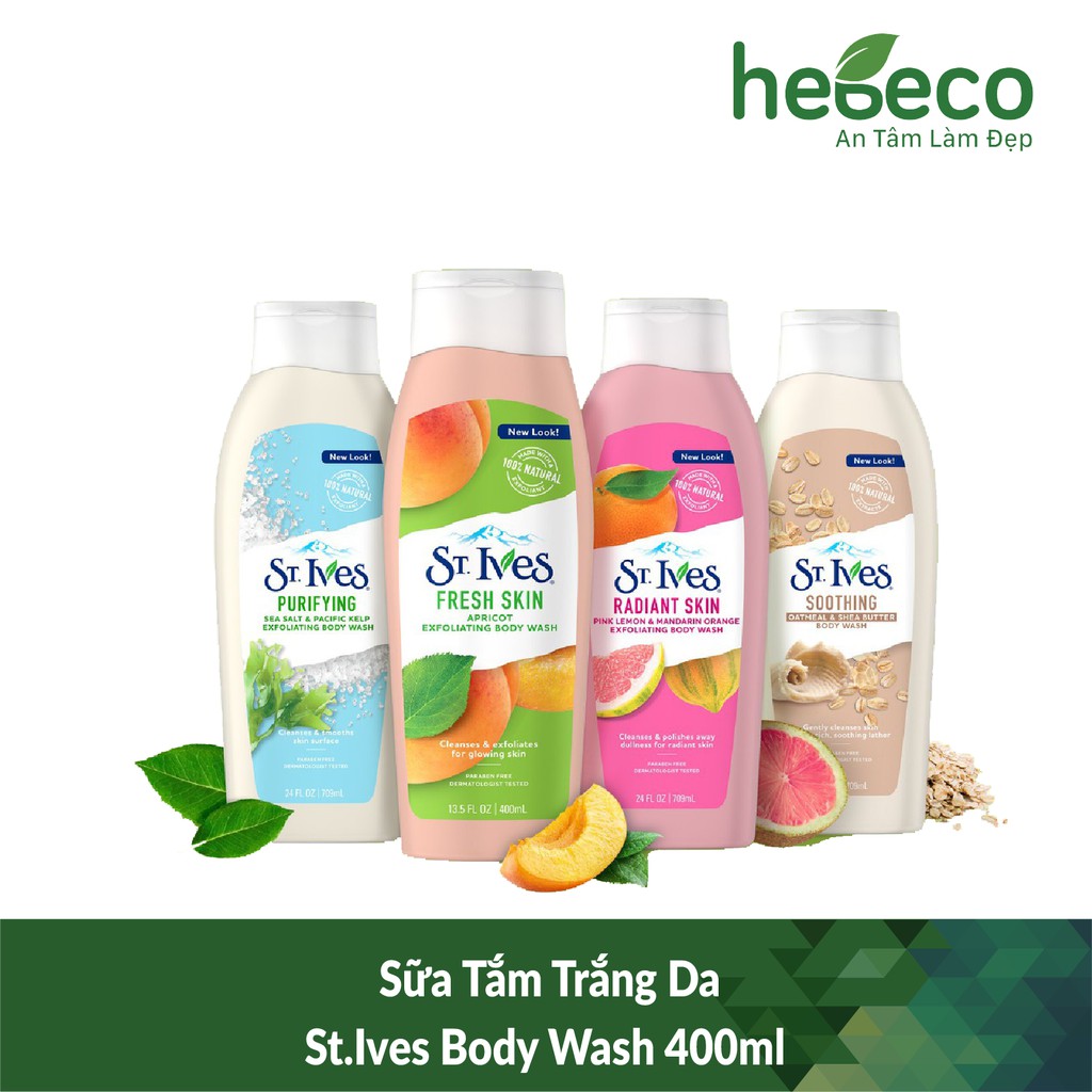 Sữa Tắm Trắng Da St.ives Body Wash 400Ml - Usa Cam Kết Hàng Đúng Mô Tả Chất Lượng Đảm Bảo An Toàn Đến Sức Khỏe Người Sử Dụng