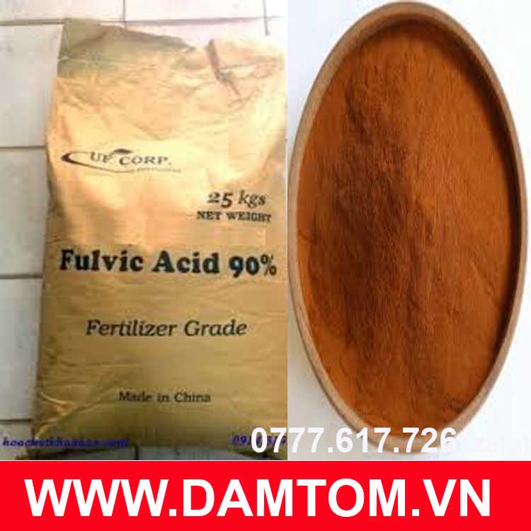 Phân bón  (Fulvic Acid 90%)  tan trong nước cực tốt cho cây (gói 1kg)