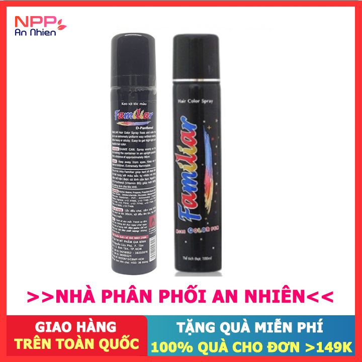 Keo Xịt Tóc Màu 18 Màu Cá Tính Familiar 100Ml - Npp An Nhiên