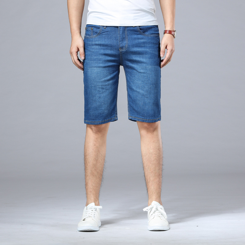 Quần Short jean nam chất bò quần đùi jean nam ngắn 3 màu trơn chuẩn form cơ bản