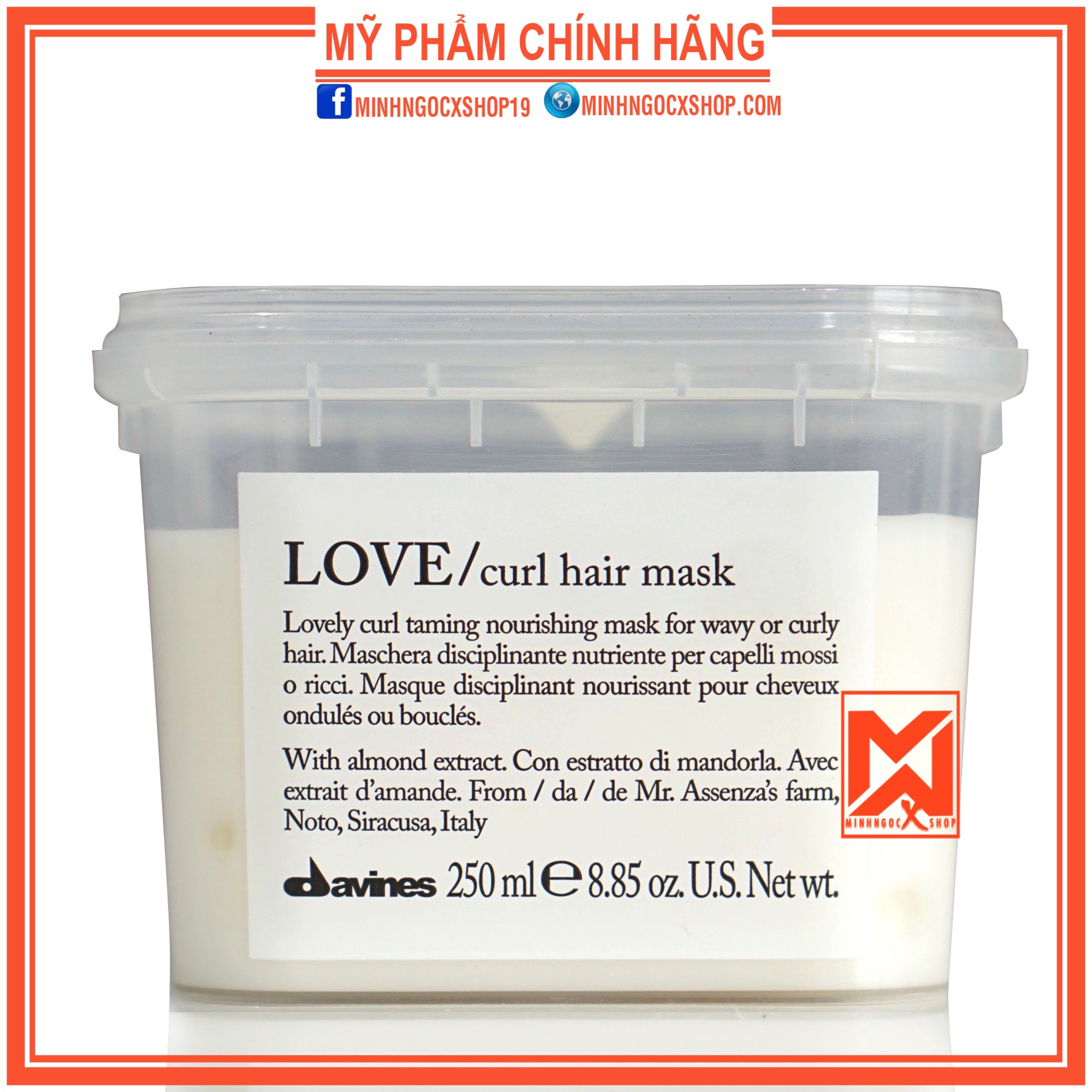 Mặt Nạ Tóc Davines Love Curl Hair Mask 250Ml Chính Hãng