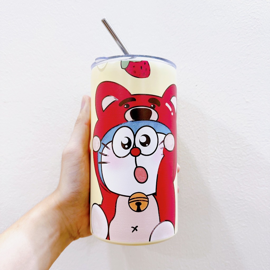 [ Iced Americano ] Ly giữ nhiệt Gấu dâu Lotso inox 304 không gỉ cao cấp bình giữ nhiệt cốc giữ nhiệt