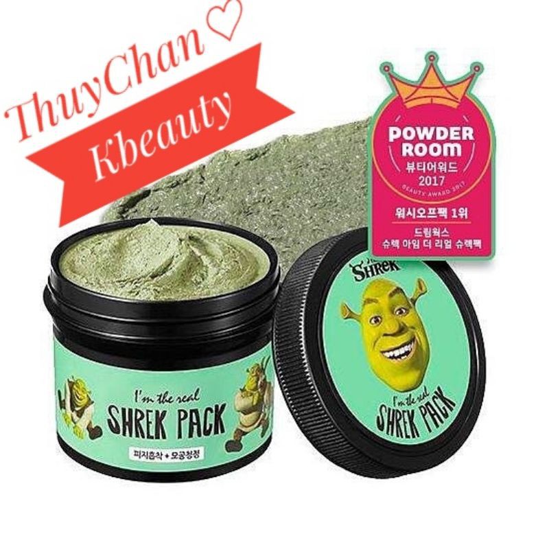 Mặt Nạ Đất Sét Cho Da Mụn Đầu Đen Im The Real Shrek Mask Pack 110G