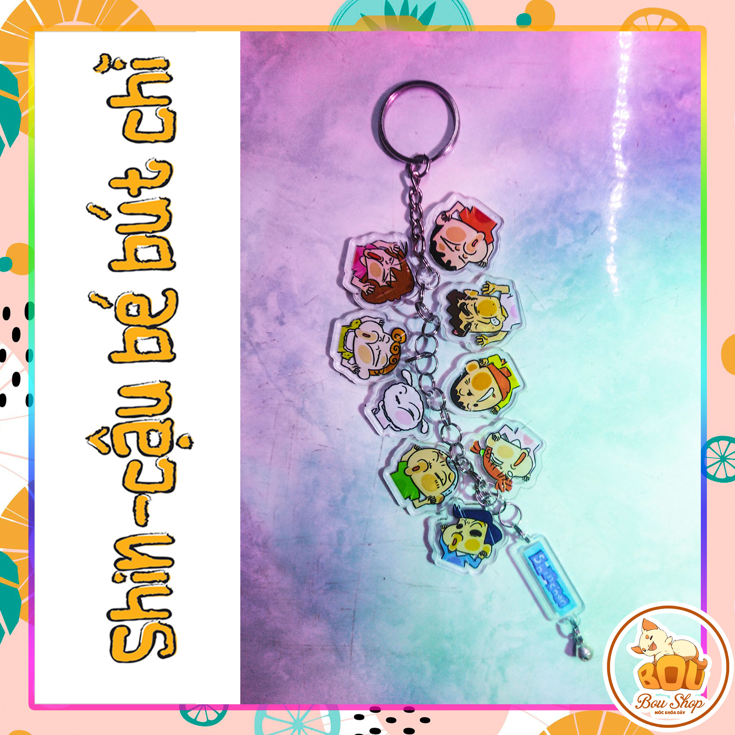 Móc khóa dây Crayon Shin-chan - Shin - Cậu bé bút chì Anime Acrylic Mica