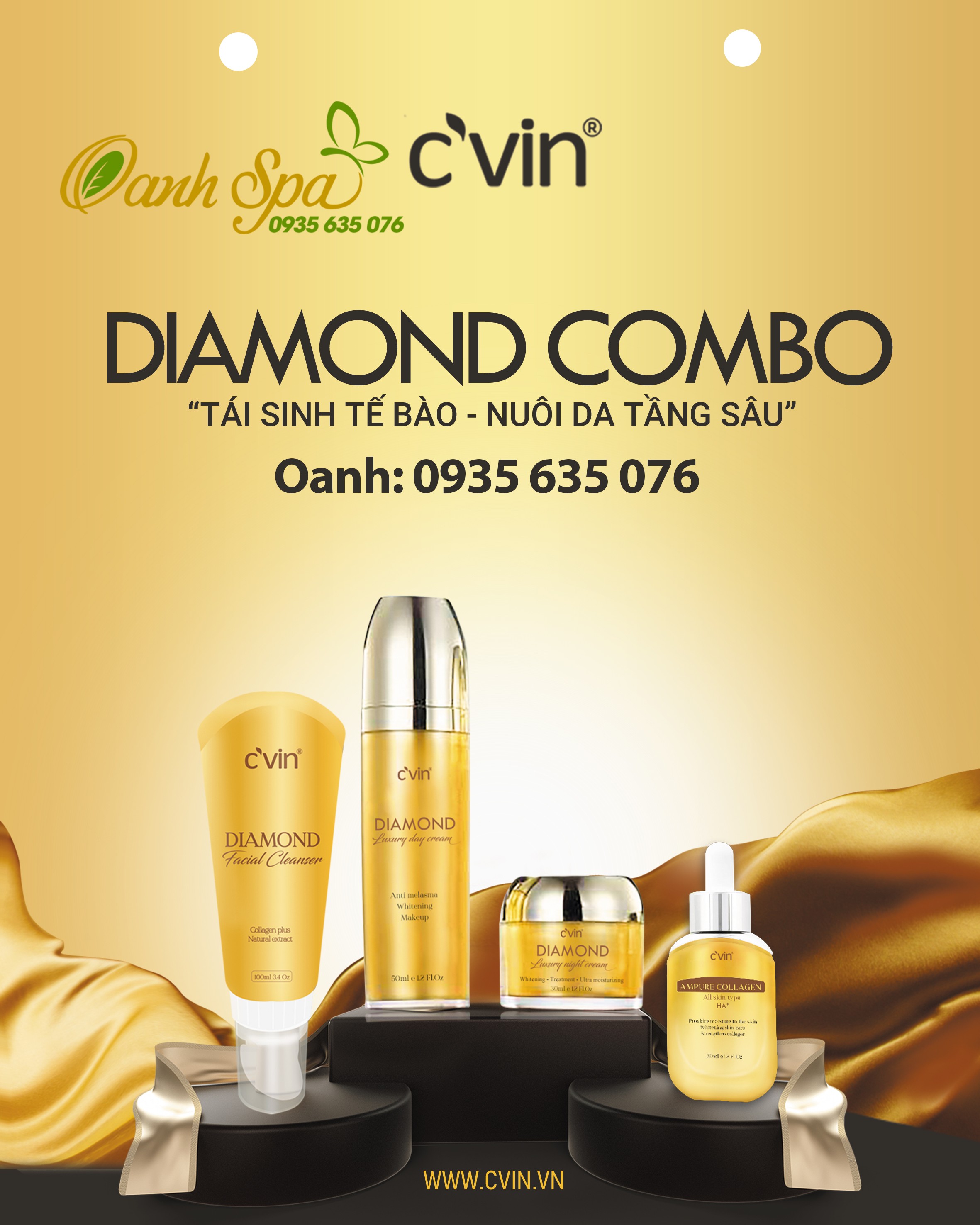 Bộ Mỹ Phẩm Diamond Cao Cấp C’vin