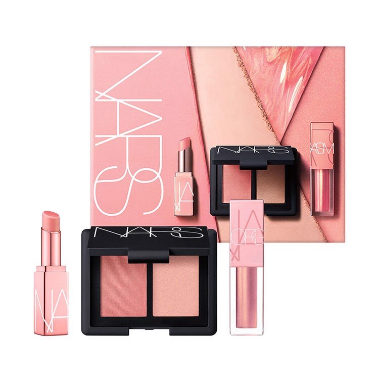 [Hcm]Nars Orgasm Mini Set ( Afterglow Balm Lip Tint Blush/Highlighter Duo New In Box )