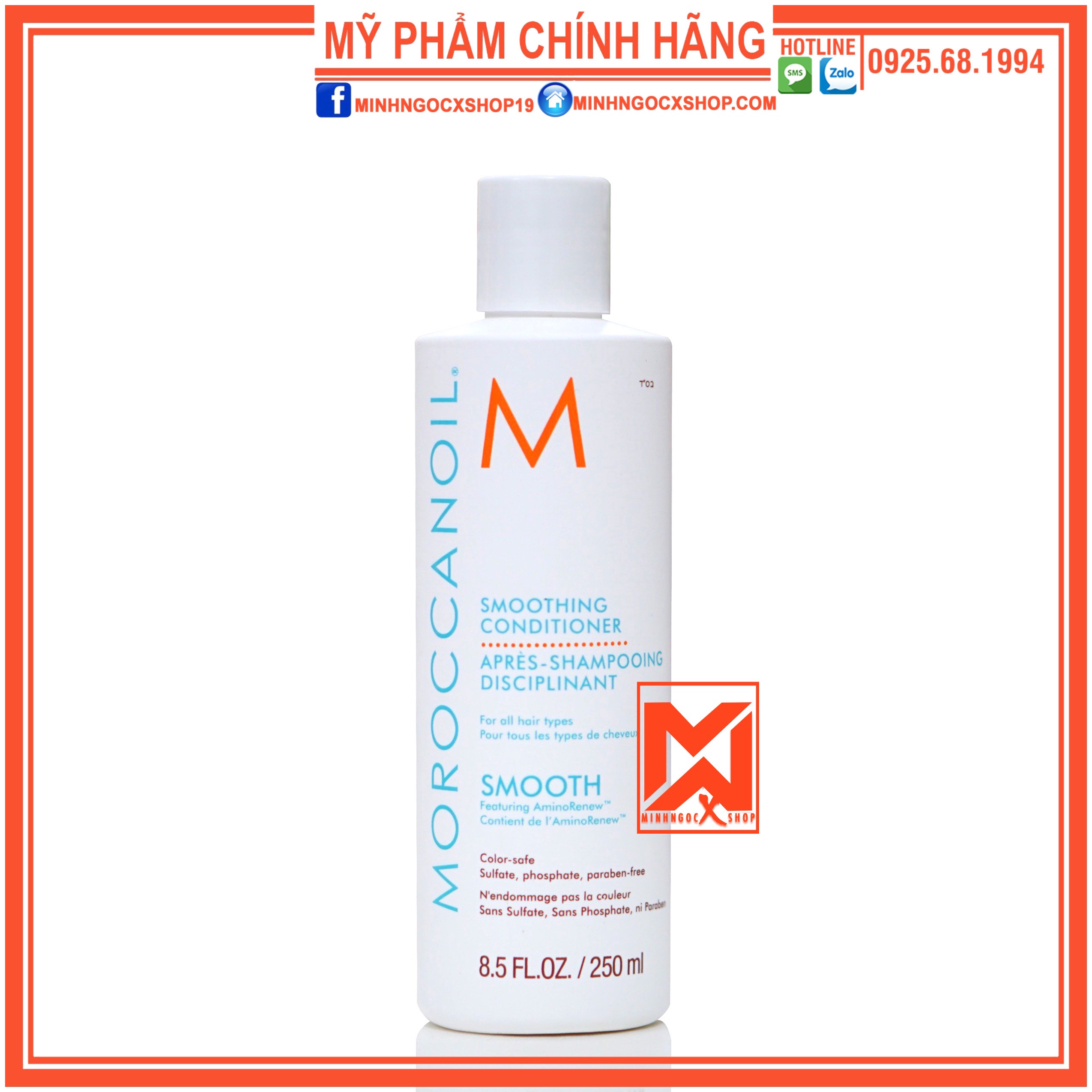 Dầu Xả Siêu Mượt Moroccanoil Smooth 250Ml Chính Hãng