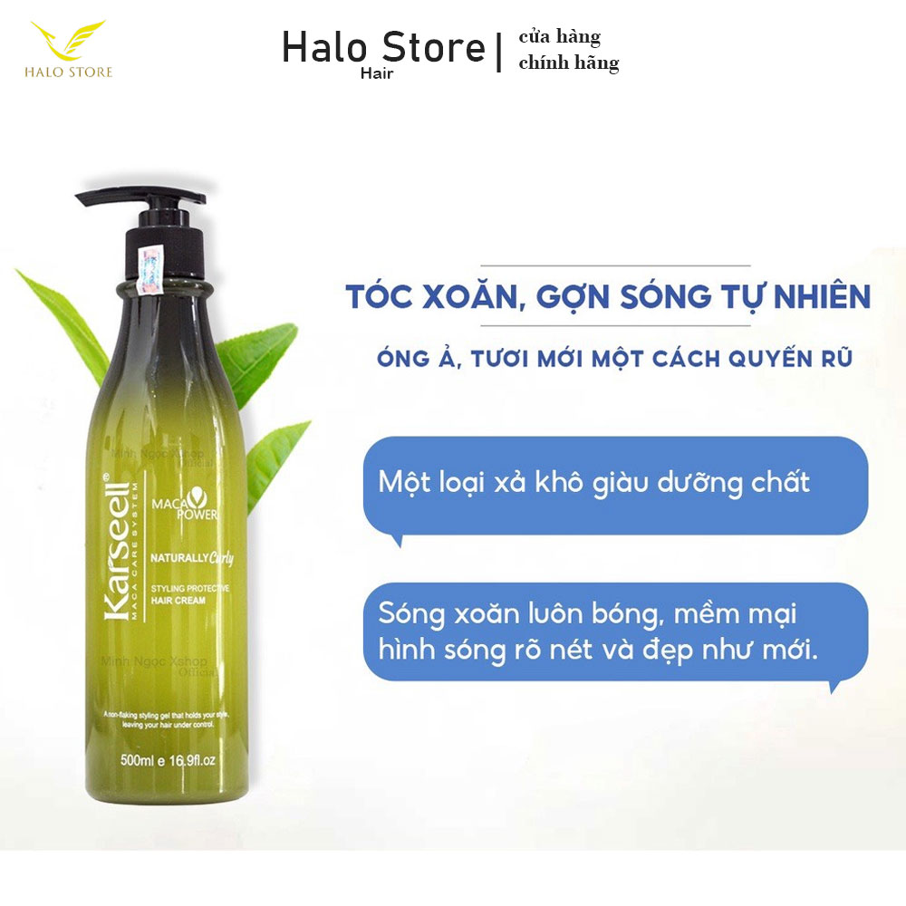 Gel bóp xoăn KARSEELL gel mềm giữ nếp tóc kem giữ nếp tạo kiểu tóc xoăn lơi xoăn xù mì xoăn sóng 500