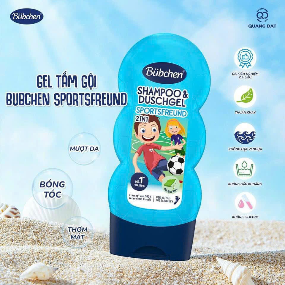 Sữa Tắm Dầu Gội 2in1 Bubchen Đức - Hương Thơm Tự Nhiên Không Cay Mắt