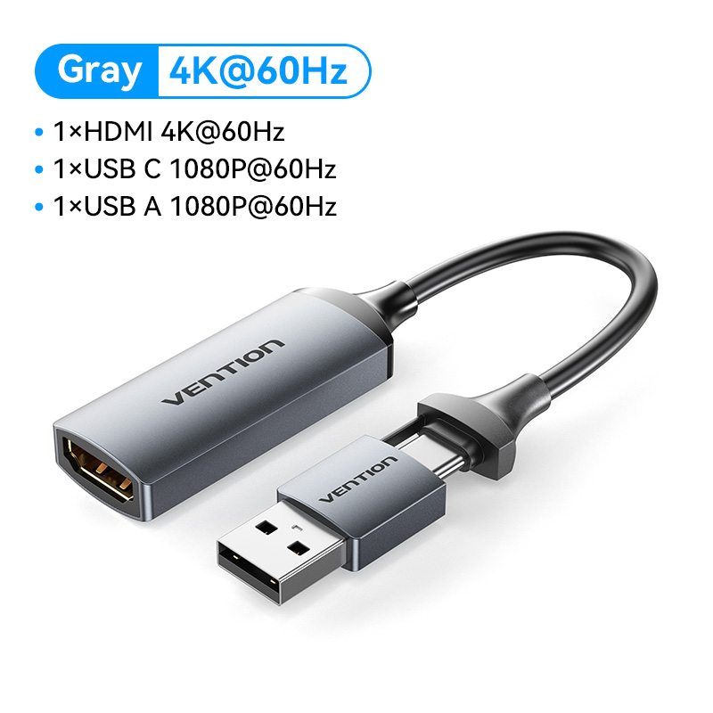 Vention HDMI Video Capture Card 4K 60Hz for Video Recorder Switch Xbox PS5 PS4 Computer Laptop Phone
