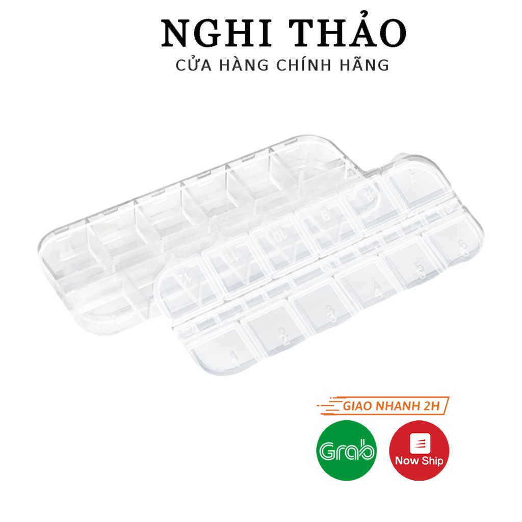Khay đựng đá nail  hộp đựng đá nail 12 ô