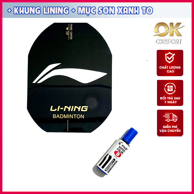 Khung sơn logo vợt cầu lông Yonex Lining Victor Mizuno Kumpoo VS và mực sơn