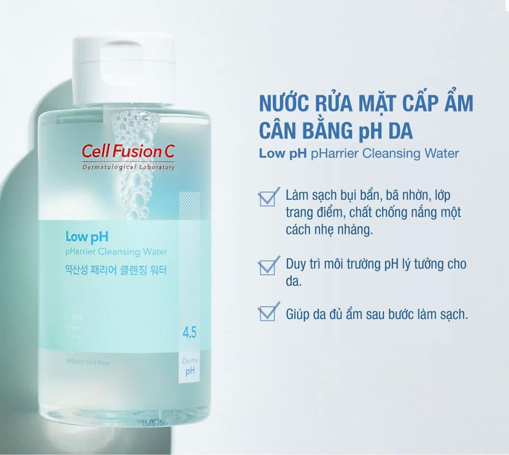 [Freeship] Cell Fusion C Expert – Nước rửa mặt làm sạch an toàn 3 trong 1 duy trì PH lý tưởng- Low pH pHarrier Cleansing Water_NaNa18Store