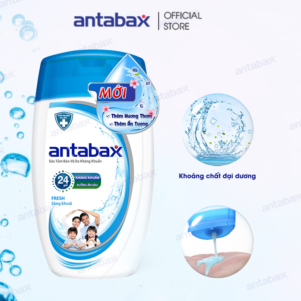 [Hcm]Sữa Tắm Bảo Vệ Da Kháng Khuẩn Antabax Fresh Sảng Khoái 220Ml