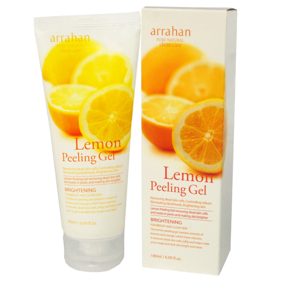 Tẩy da chết mặt và toàn thân Arrahan Lemon White Peeling Gel 180ml