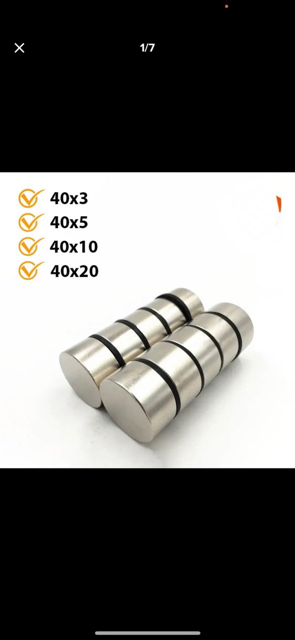 Nam châm viên 40x3mm 40x5mm 40x10mm 40x20mm siêu hút N42