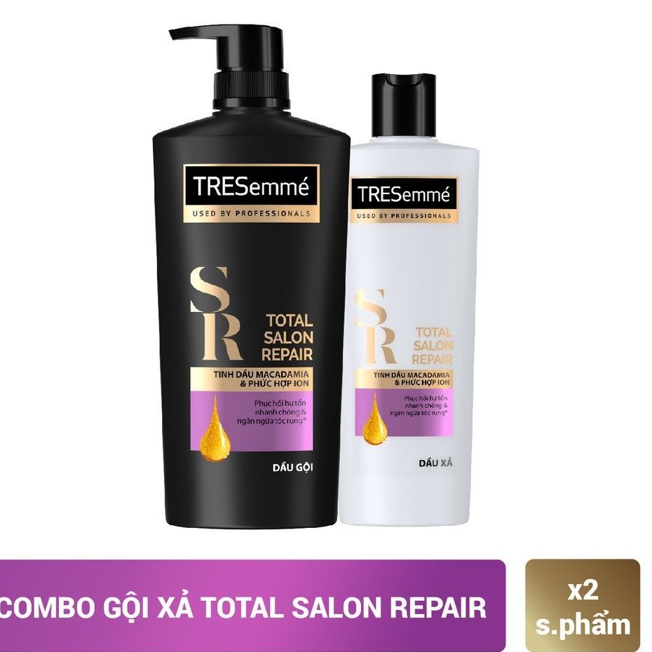 [Hcm]Combo Dầu Gội Và Dầu Xả Tresemme Expert Selection Platinum Strength