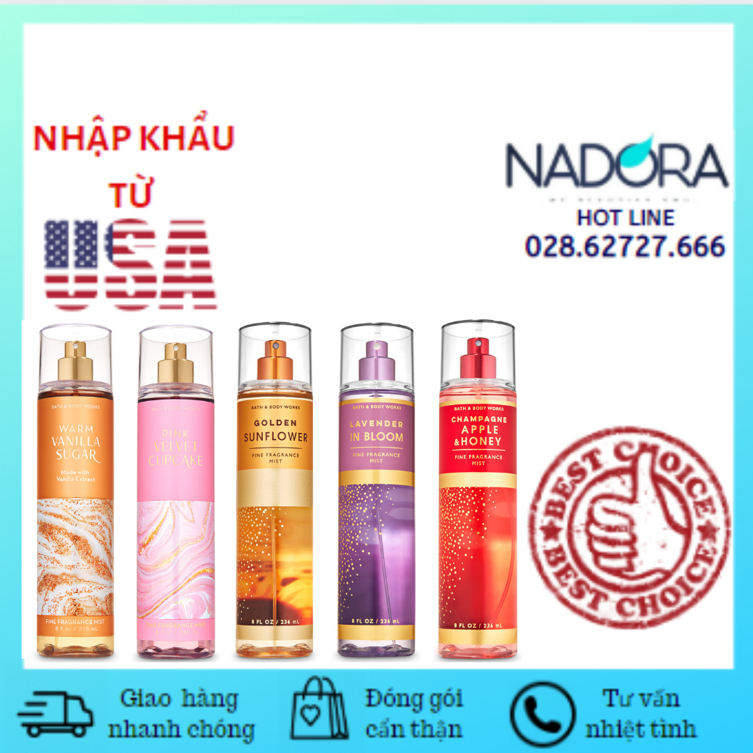 [HCM][Đủ Mùi] Xịt Thơm Toàn Thân Bath & Body Works (236ml)