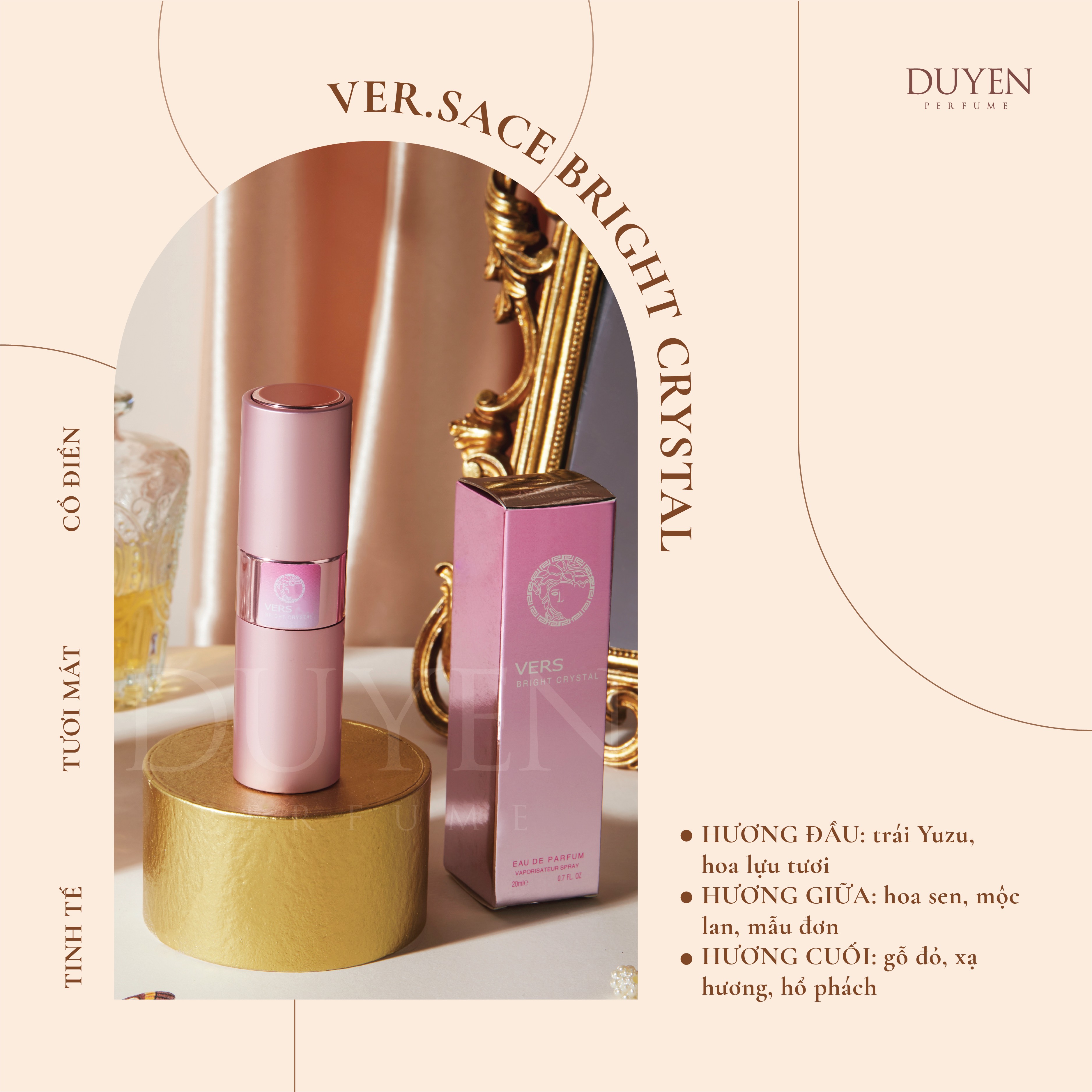 [Hcm]Duyenperfume - Nước Hoa Mini 20Ml Nữ Ver.sace Bright Crystal