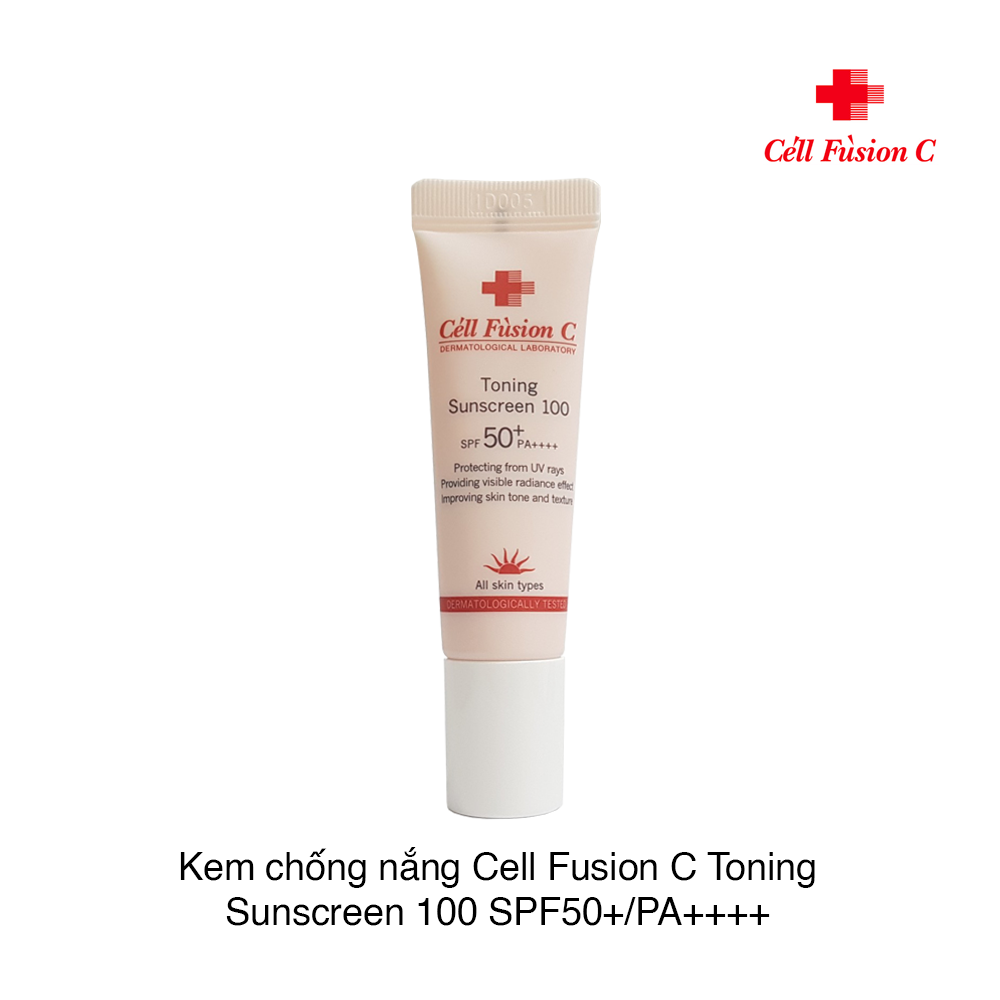 [HCM]Céll Fùsion – Kem Chống Nắng Céll Fùsion C Làm Sáng Nâng Tông Da Toning Sunscreen 100 SPF50+ PA+++