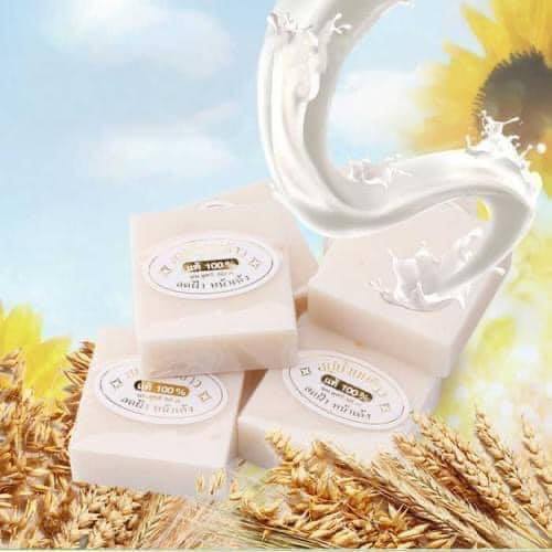 Bộ 12 Cục Xà Phòng Cám Gạo Kích Trắng Da Jam Rice Milk Soap Thái Lan - Tươi Shop