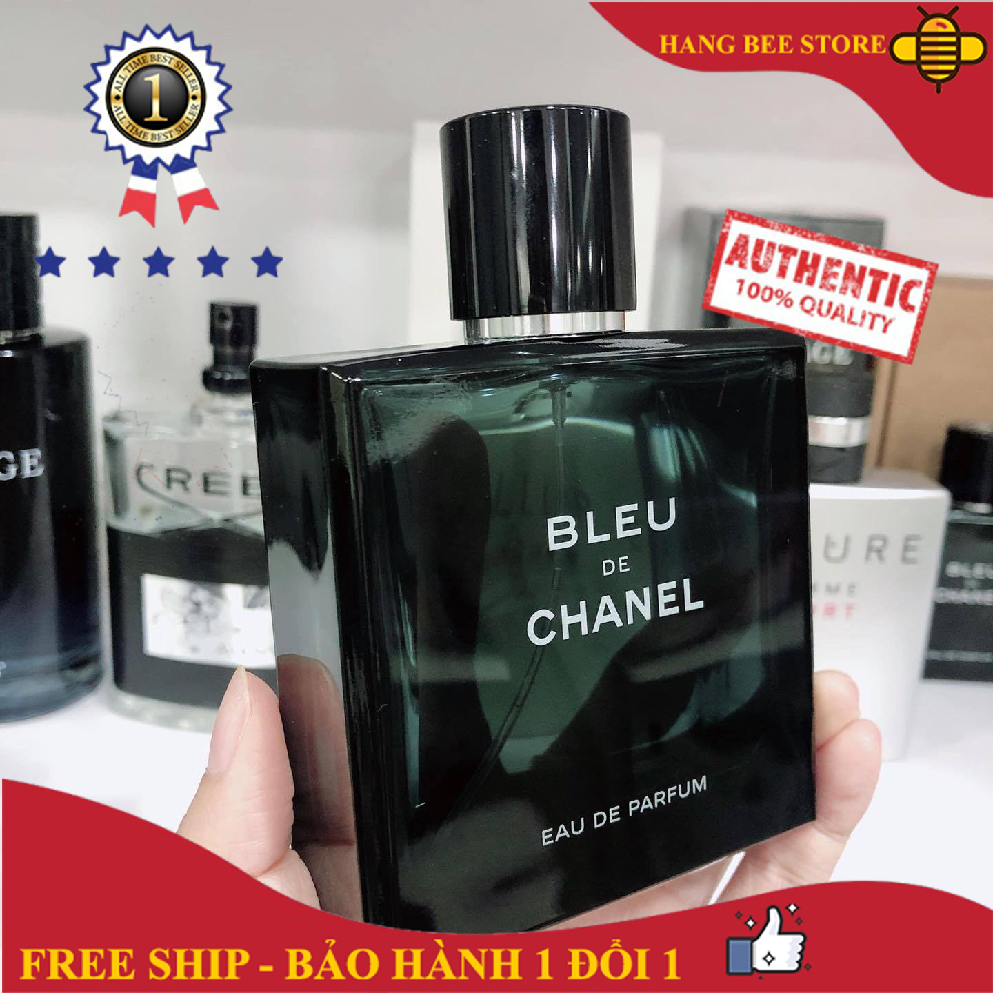 [ Hot Sale ] Nước Hoa Nam Cao Cấp Bluee De Channel.r. 100Ml - Mùi Hương Nam Tính Lịch Lãm Mạnh Mẽ Nam Tính Sang Trọng Đậm Chất Đàn Ông - Bảo Hành 2 Năm