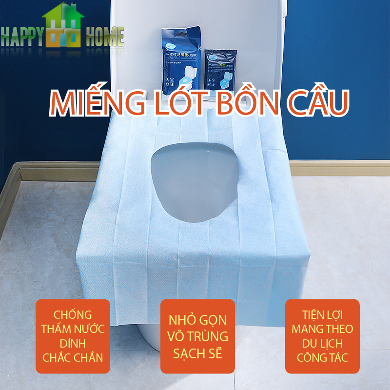 Tấm Lót Miếng Lót Bồn Cầu Vệ Sinh Dùng 1 Lần Tiện Lợi (Gói 10 Miếng)