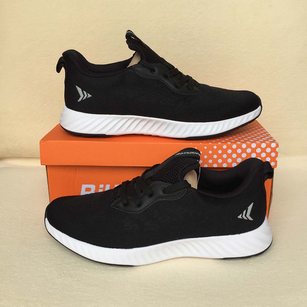 [ Bitis Mẫu mới ] Giày Đi Bộ Nữ Biti’s Hunter Jogging HSW003000TRG/HSW003000DEN (Trắng Đen)