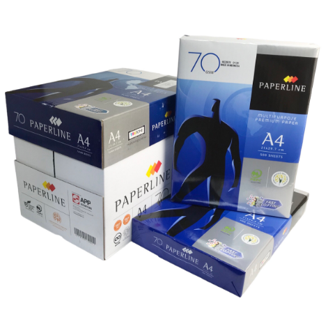 THÙNG 5 RAM- GIẤY A4 PAPERLINE 70 GSM- HÀNG NHẬP NGUYÊN THÙNG