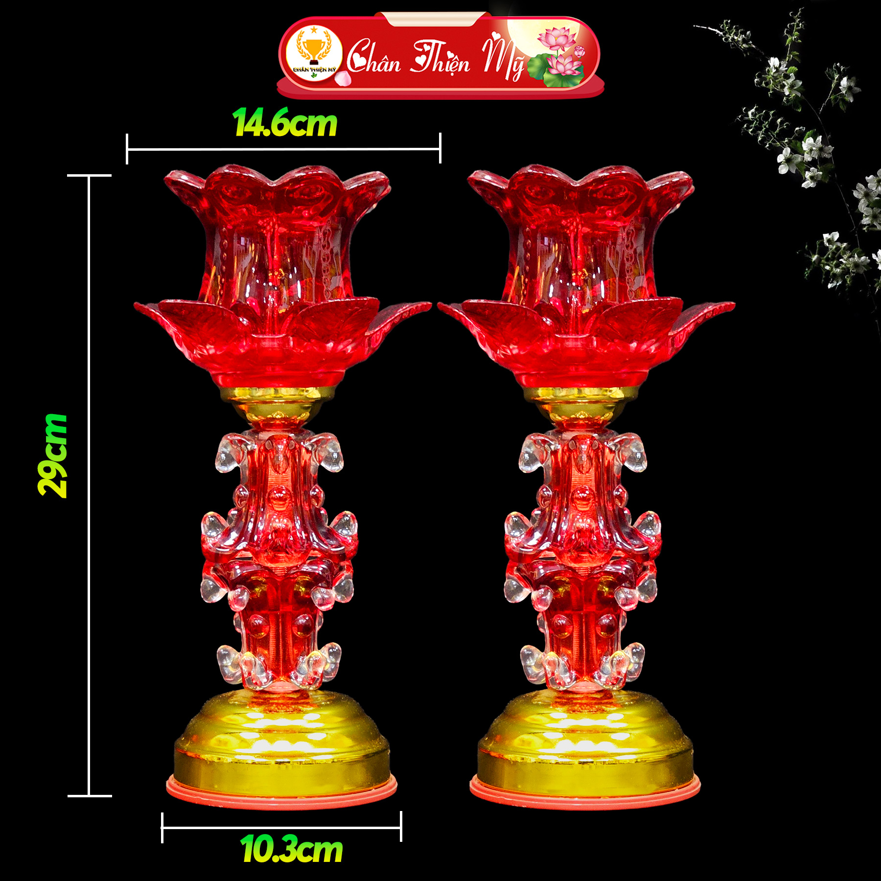 Đèn Bàn Thờ Hoa Sen Cao Cấp Có Led Siêu Sáng Đồ Trang Trí Bàn Thờ Gia Tiên Bàn Phật