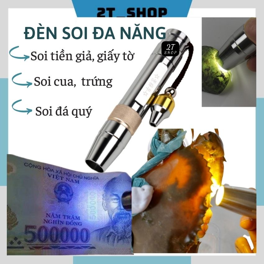 Đèn Soi Tiền Giả Đèn Soi Đá Quý Đèn Soi Cua Gạch Giữ Pin Lâu Tiện Dụng Kèm Theo Bộ Sạc