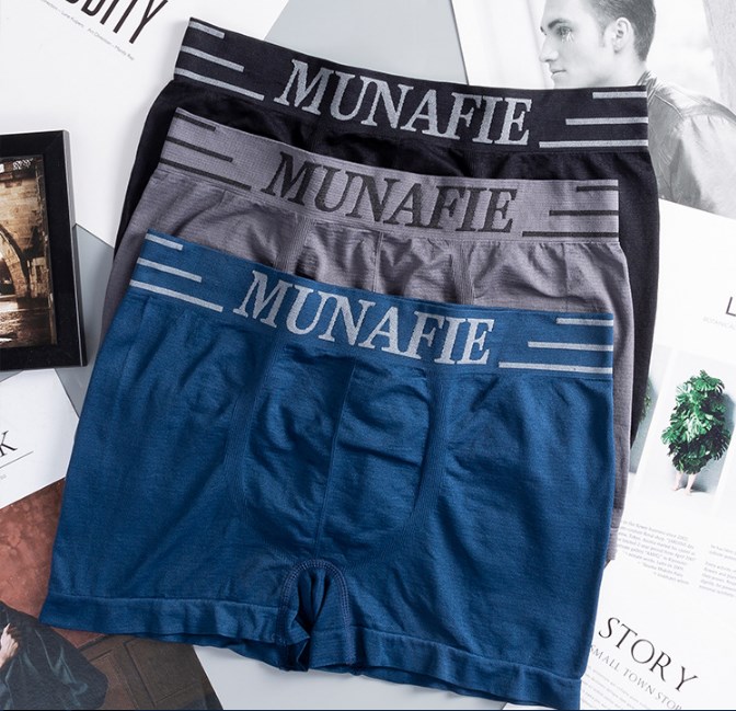 [Hoàn Tiền 15%] Quần lót đùi nam túi zip MUNAFIE chất vải cotton co dãn 4 chiều cực thấm hút mồ hôi