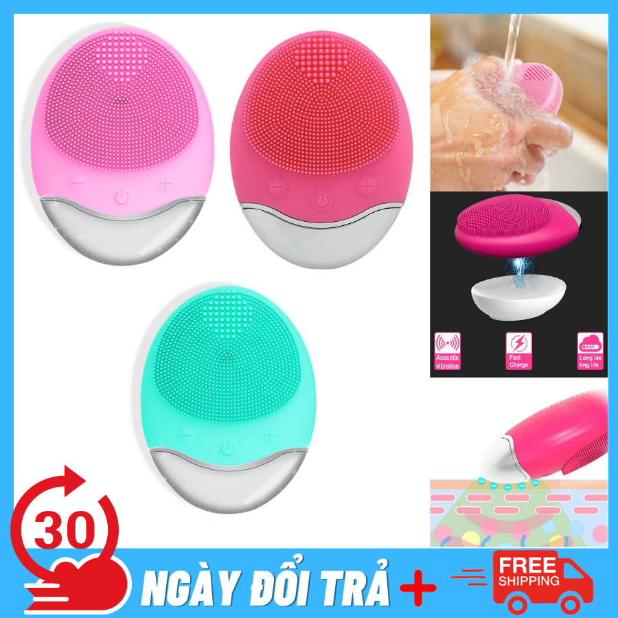 [Hcm]Máy Rửa Mặt Silicone [Sạc Không Dây Mới Nhất 2021] Sóng Siêu Âm Lấy Bụi Bẩn Sâu Trong Da 1 Lần Sạc Đầy Dùng 30 Ngày Bright Face