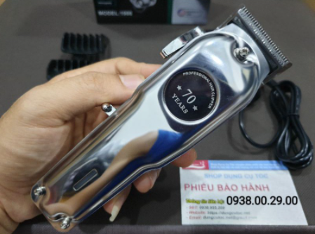 Tông Đơ Cắt Tóc Barber 1988 Phiên Bản 70 Years Công Suất 8W Full Thép Tặng Lược Andis Trắng.(Ảnh Thật) 5.0