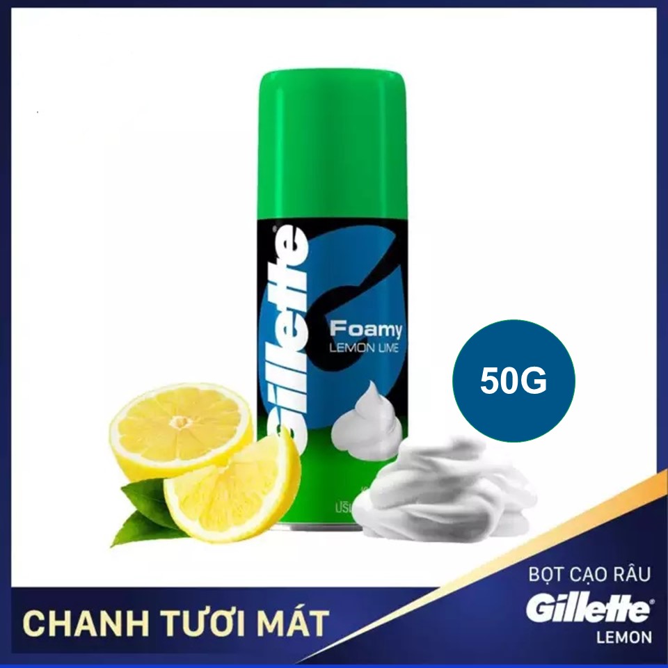 [Hcm]Bọt Cạo Râu Gillette Hương Chanh 50G