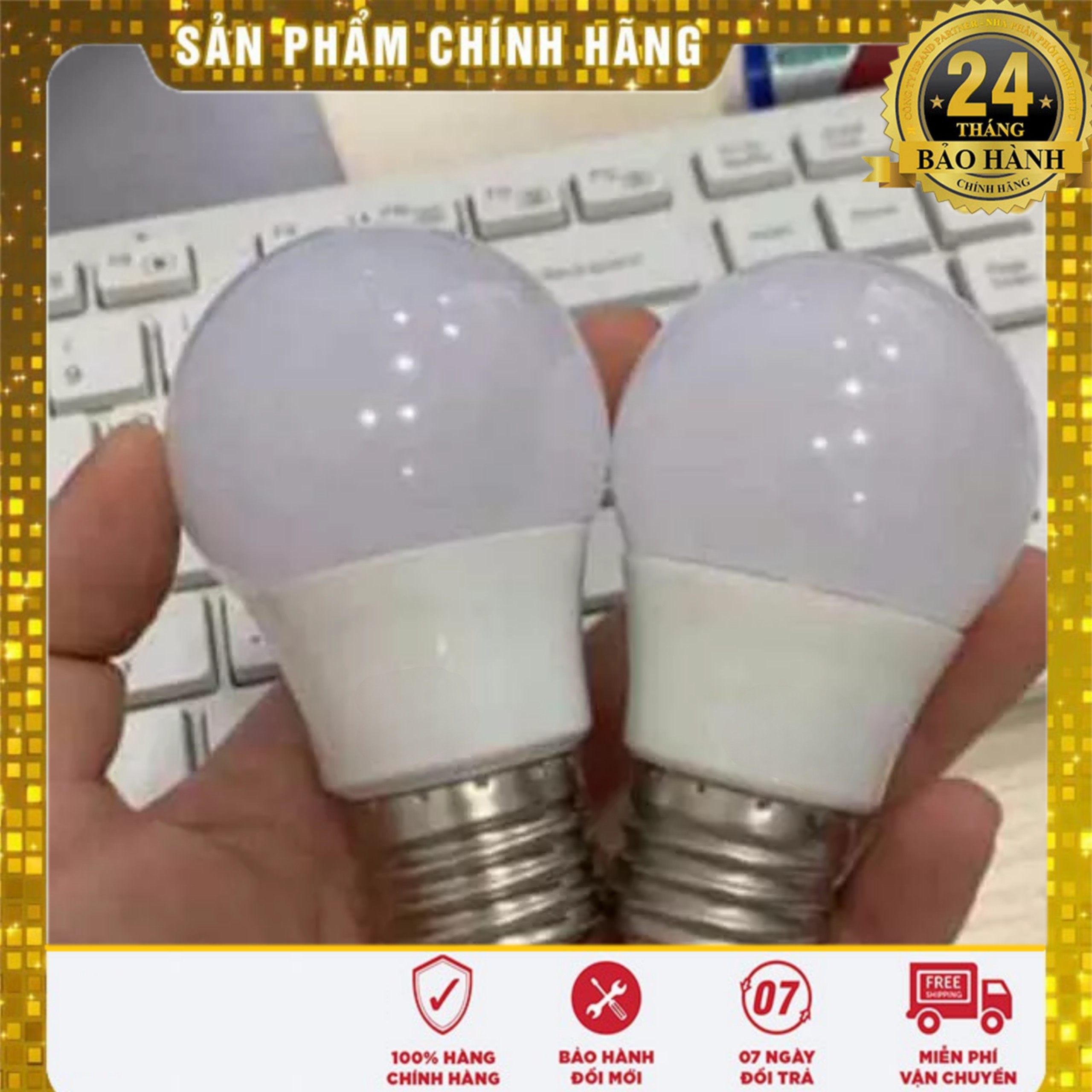 ( Bảo Hành 2 Năm ) Bóng Đèn Led 7W 5W 3W 1W Đổi Màu RGB Trang Trí Nhà Cửa Ánh Sáng Vàng Trắng Chống Nước Đui E27