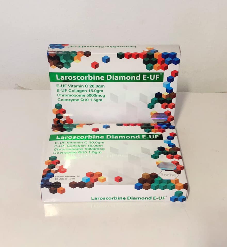 [HCM]Làm trắng da Collagen Laroscorbine Diamond E-UF hàng Italia hộp 10 lọ