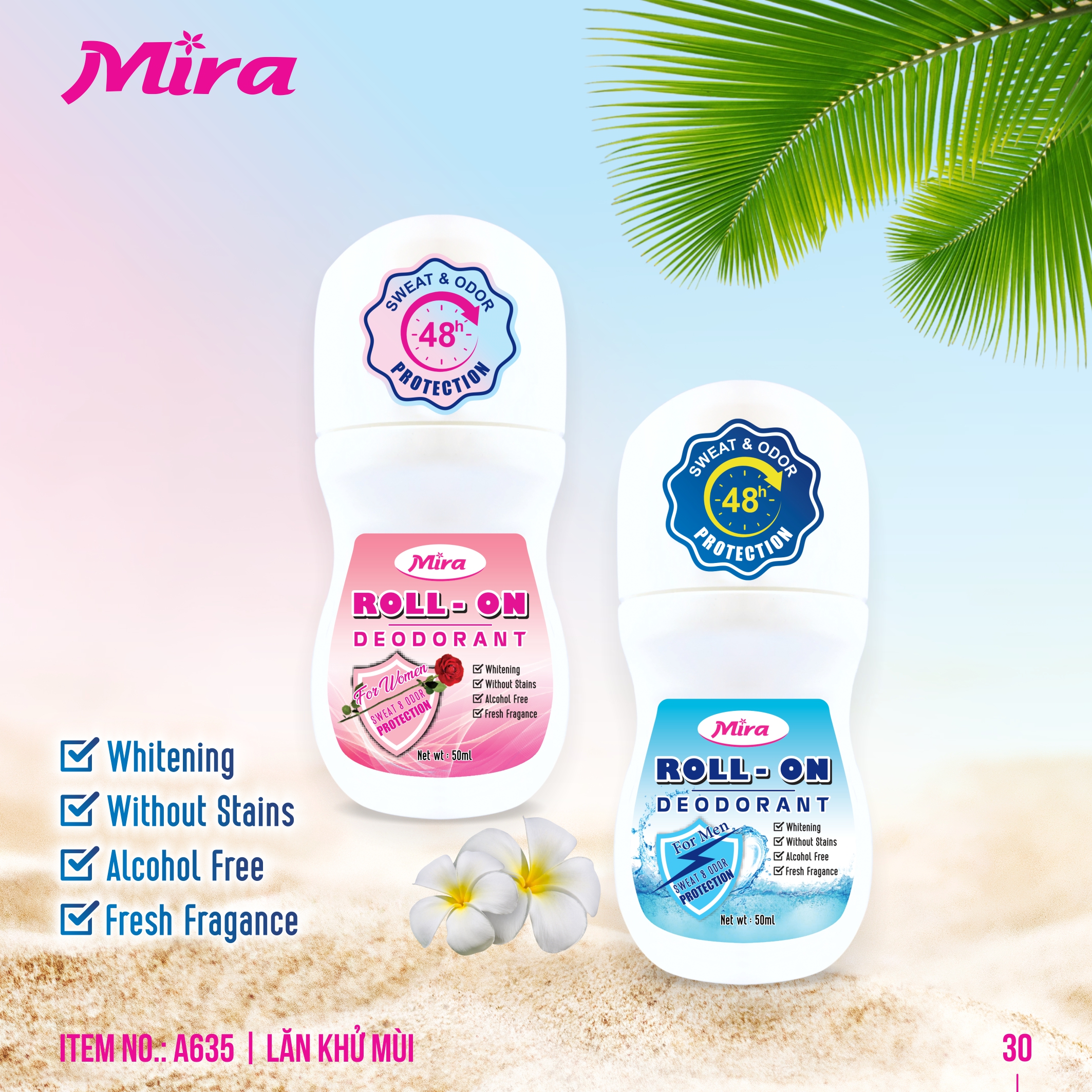 [A635-2] Lăn khử mùi Mira - Xanh