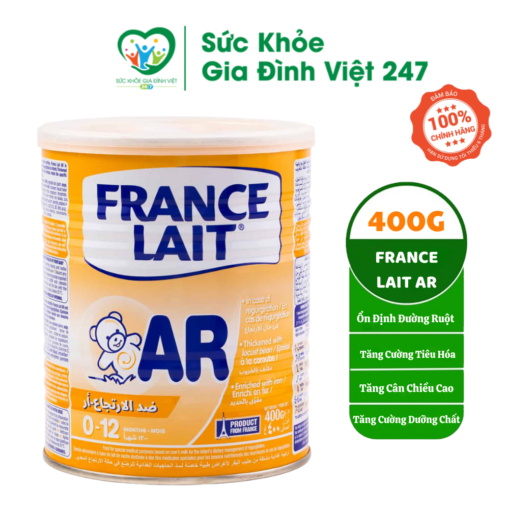 Sữa France Lait AR 400G - Hỗ Trợ Giảm Nôn Trớ Trào Ngược Ổn Định Đường Ruột Tiêu Hóa Tốt Tăng Cân Chiều Cao 247