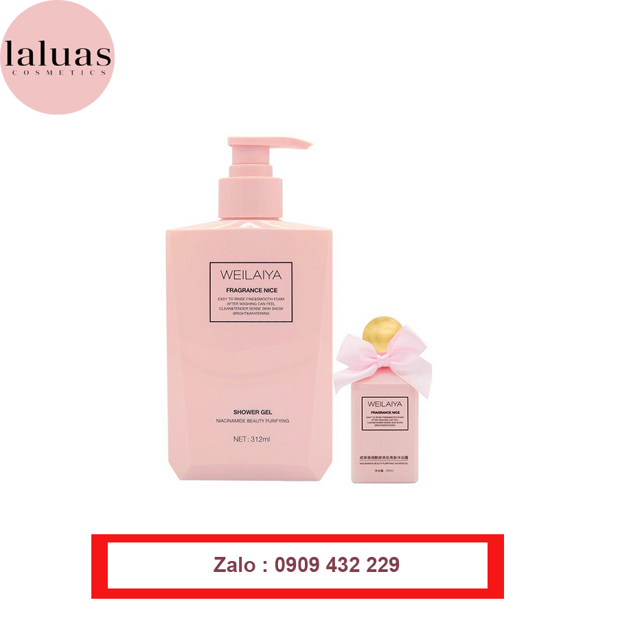 Sữa Tắm Trắng Da Weilaiya Fragrance Nice Hồng 312ml